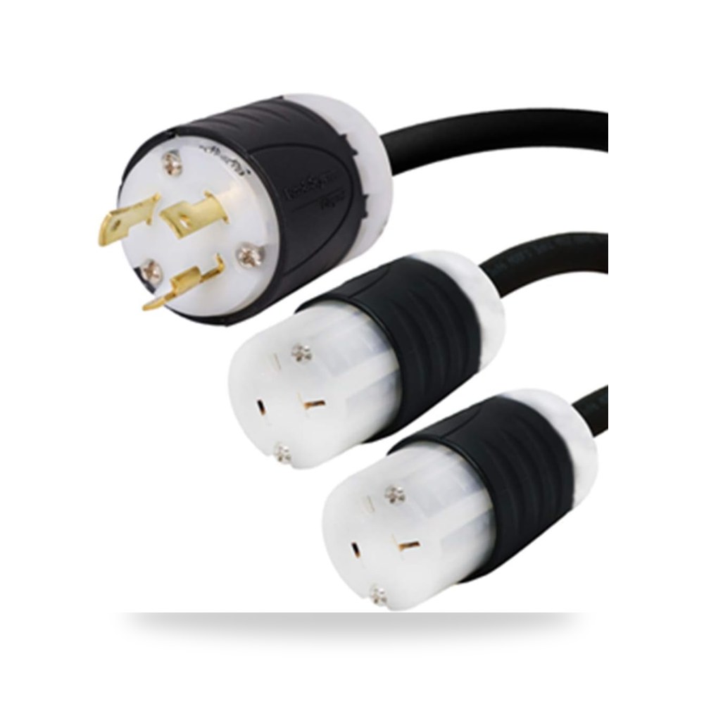 سلك مقسم كهربائي NEMA L5-30P الى 2X 5-20R Y من ايرون بوكس