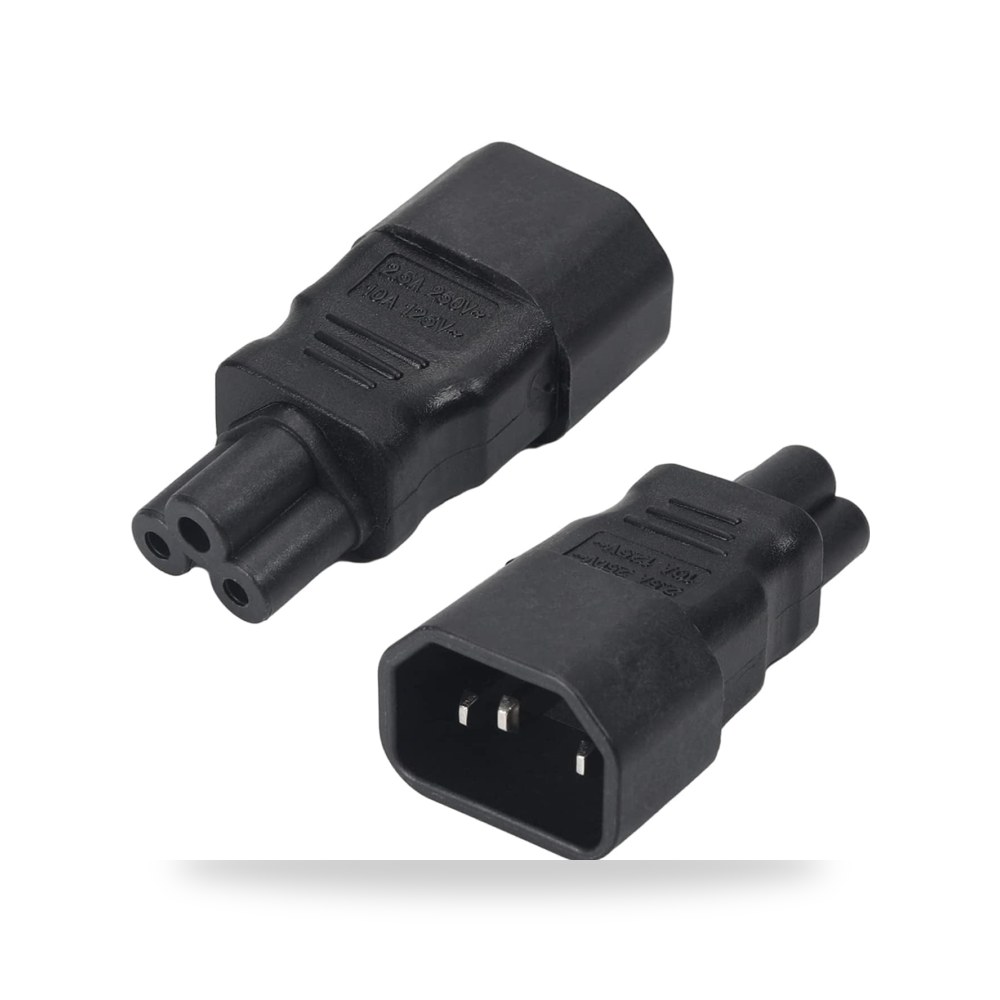 محول طاقة IEC C14 ذكر الى C5 انثى ذكر C14 الى موديل IEC320