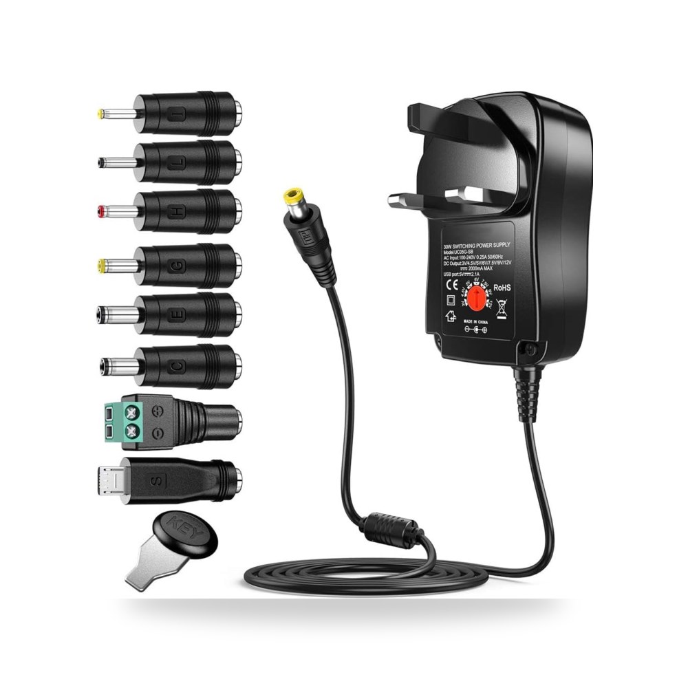 شاحن بتقنية USB وموصل التيار المستمر، متوافق
