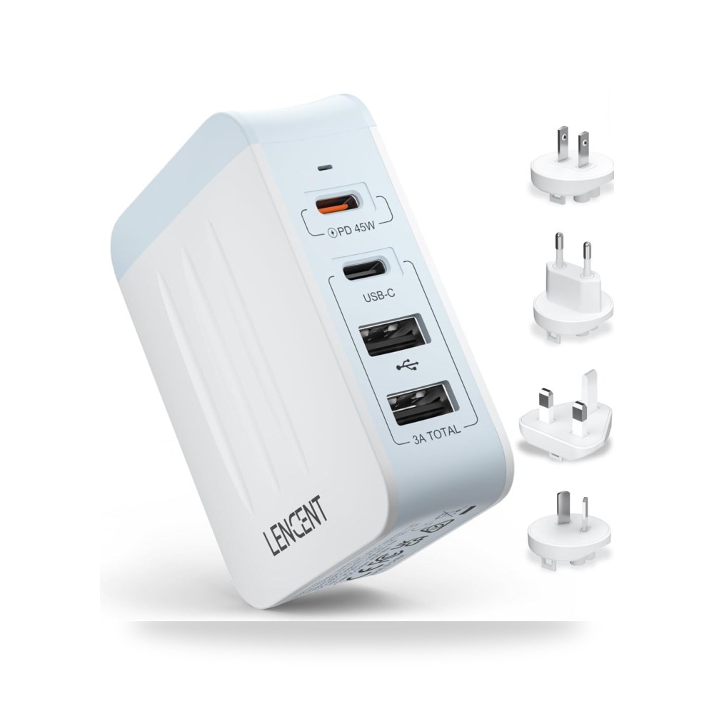شاحن، متوافق مع الأجهزة المشغلة ب USB، بأربعة لينسنت بتقنية USB
