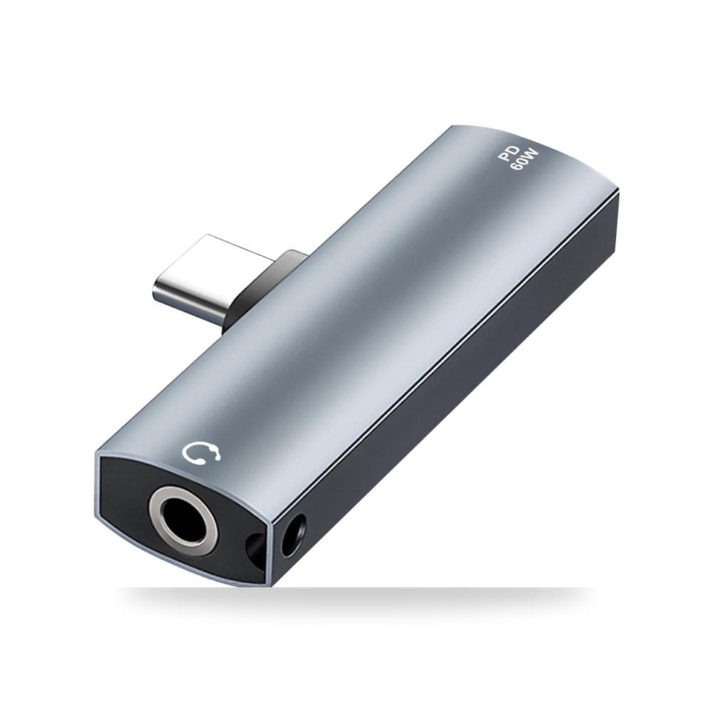 محول شاحن، منفذ USB C مزدوج الى مقبس صوت 3.5 جويز