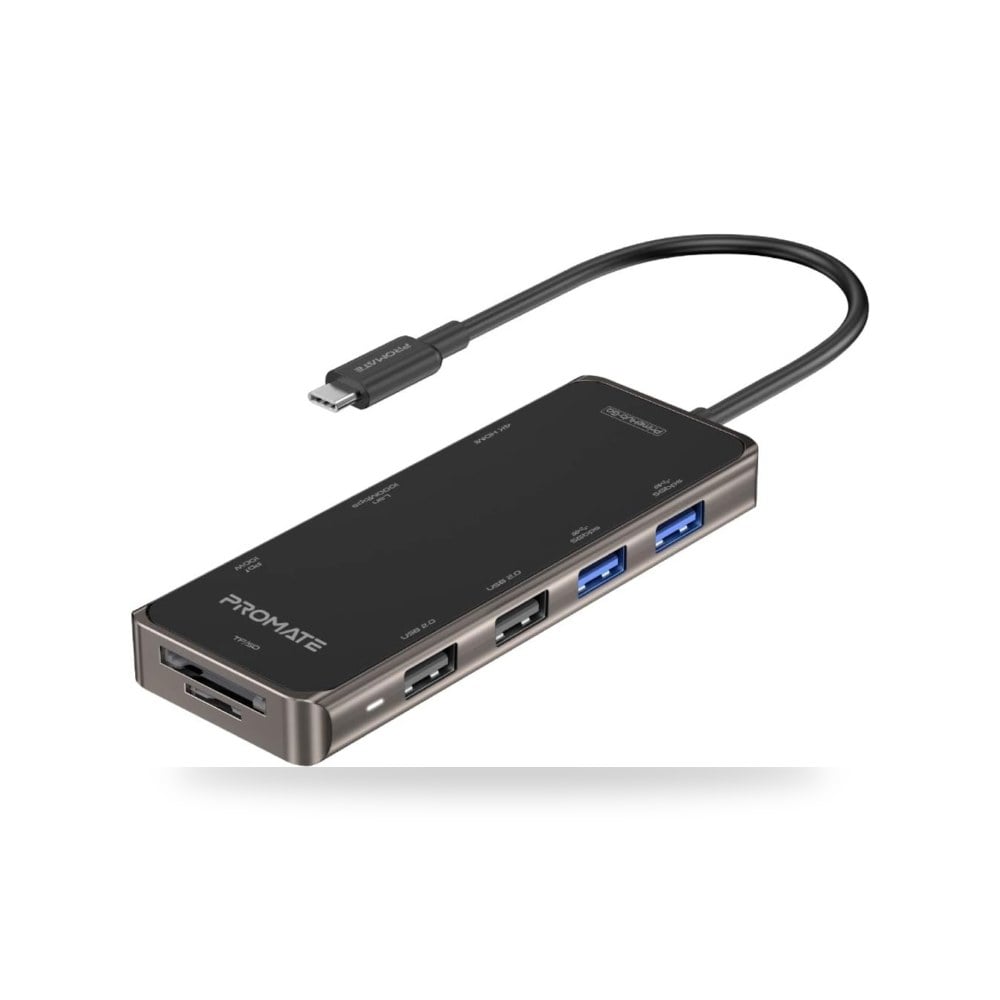محول USB سي، محول 9 × 1 مع ايثرنت بسرعة 1000 بروميت موديل RJ45