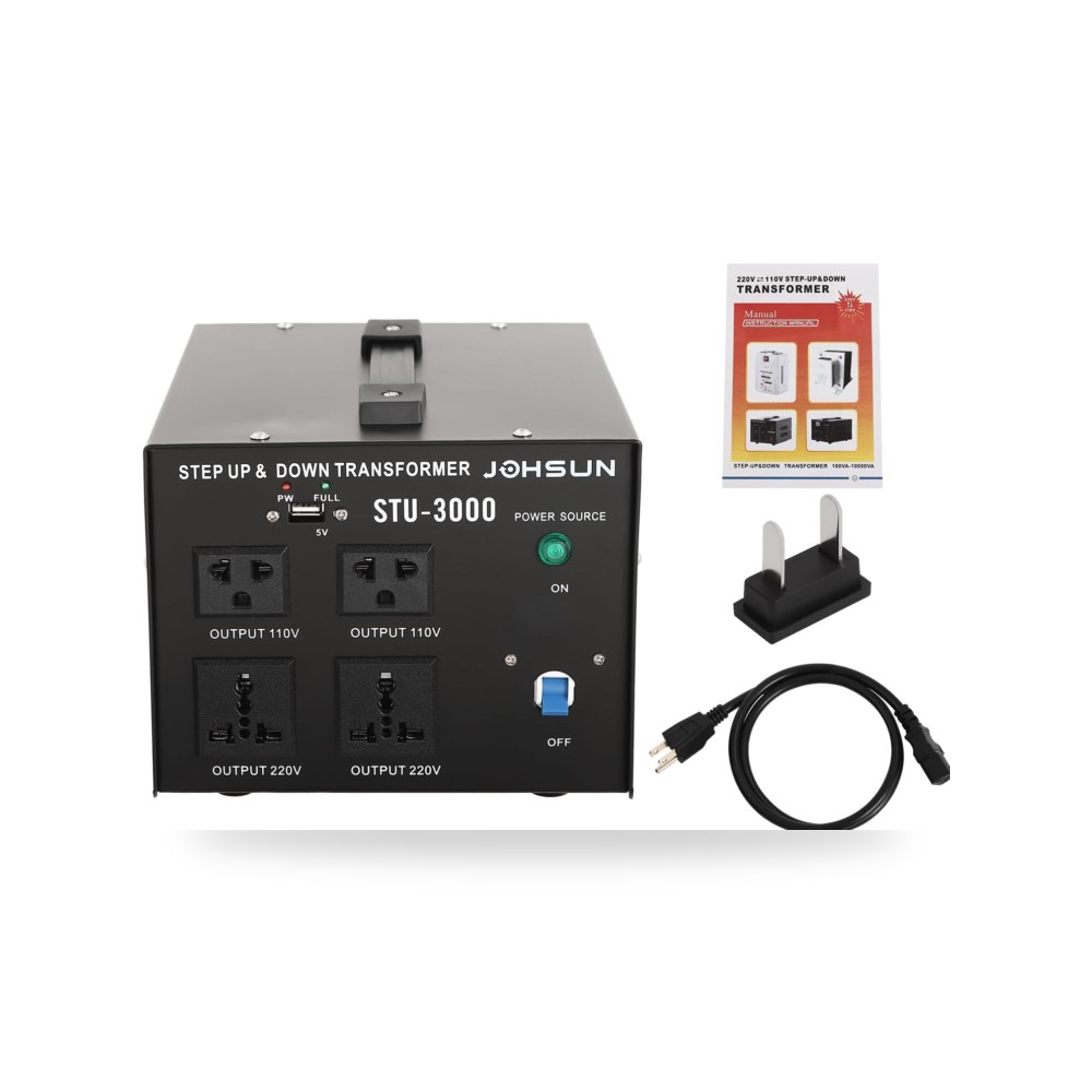 محول جهد 3000 واط مع محولات USB للاعلى الاسفل شونفيفس