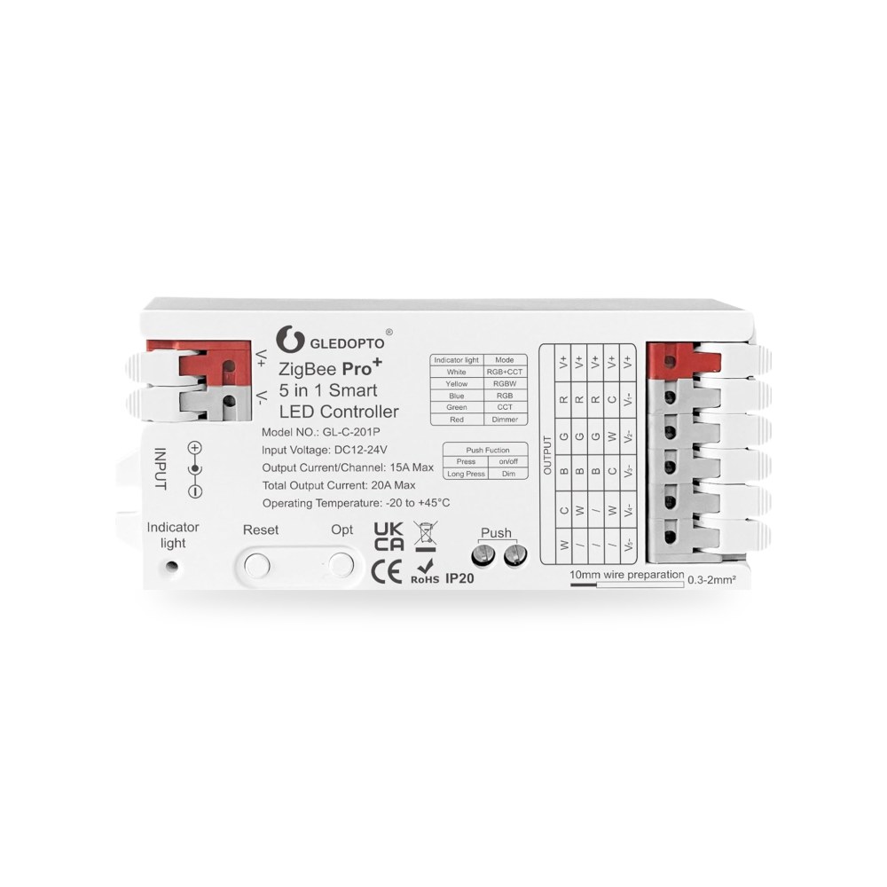 شريط وحدة تحكم LED زيجبي 3.0 برو بلس 5 × 1 موديل Z2M