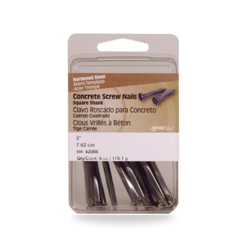 The هيل مان Group Concrete Screw Nails 3" مربع الصلب