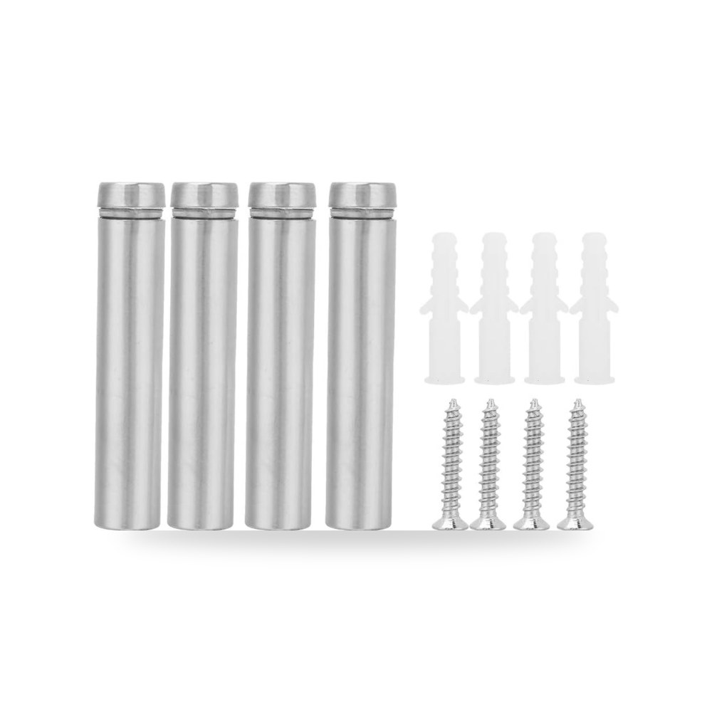 براغي اعلانية زجاجية من 4 قطع مقاس 12 × 60 - 12 × 80 مم