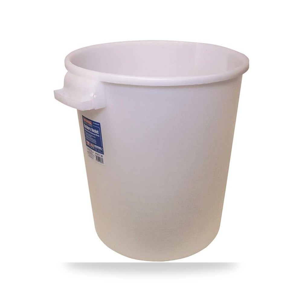 فيثفول دلو بناء ابيض من FAI10GBUCKET سعة 50 لتر (10 جالون)