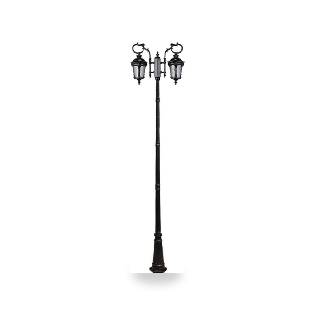 2 مصباح شارع زجاجي عالي القطب E27 IP54 مقاوم للماء