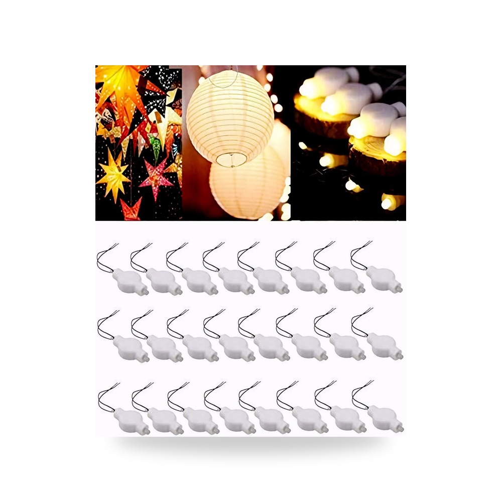 مجموعة شريط اضاءة LED بتصميم فوانيس ورقية من لوجايد من 24