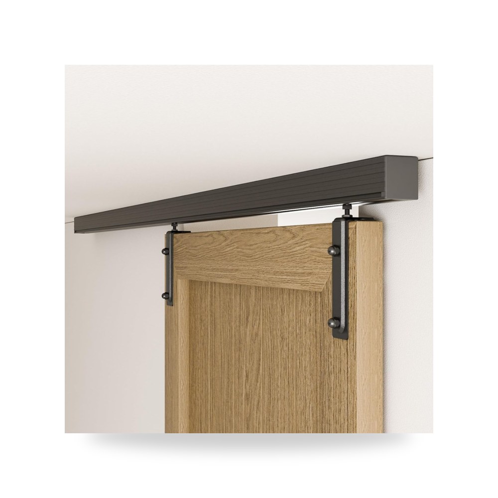 الستيل شديد التحمل طقم مسار ومعدات تركيب باب الحظيرة المنزلق (Barn Door Hardware Kit)