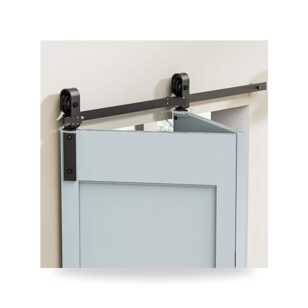 طقم مسار ومعدات تركيب باب الحظيرة المنزلق (Barn Door Hardware Kit)