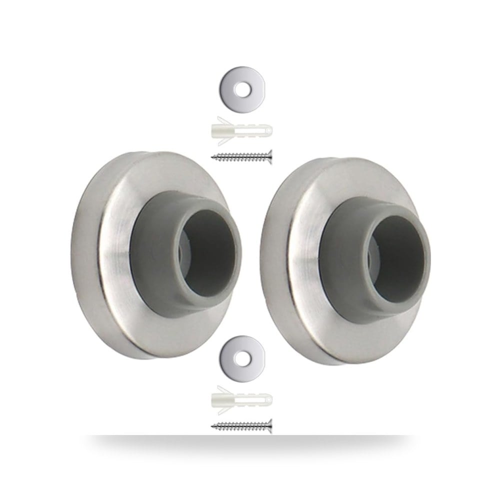 مصدات ومثبتات وحواجز الأبواب صلب فضي 57mm