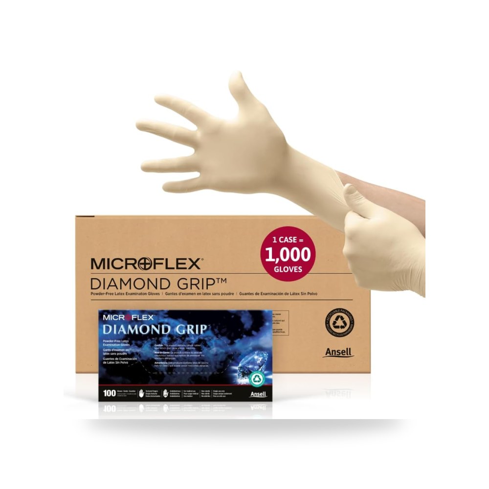 قفازات مايكروفليكس دايموند جريب MF-300 للاستعمال مرة واحدة 1000 وحدة