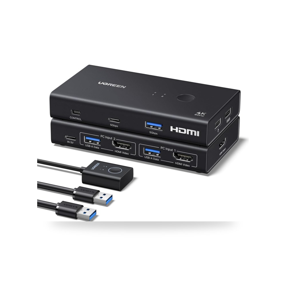 محول يوجرين محول كيه في ام HDMI 2 × 1 بدقة 4K