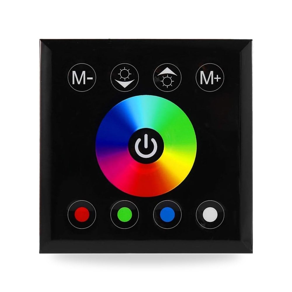 مفتاح تعتيم للوحة اللمس RGBW LED يثبت على الحائط، تحكم