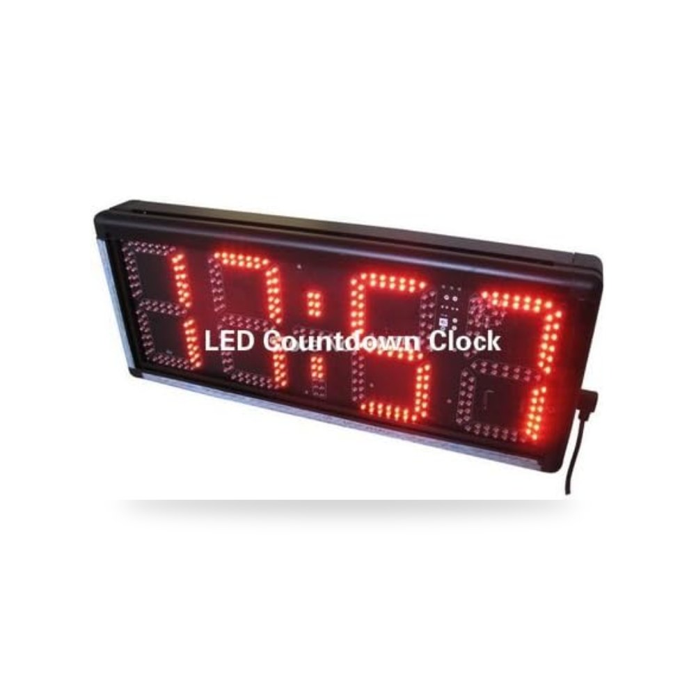 ساعة حائط LED 8 انش بمؤقت عد تنازلي للاماكن الخارجية