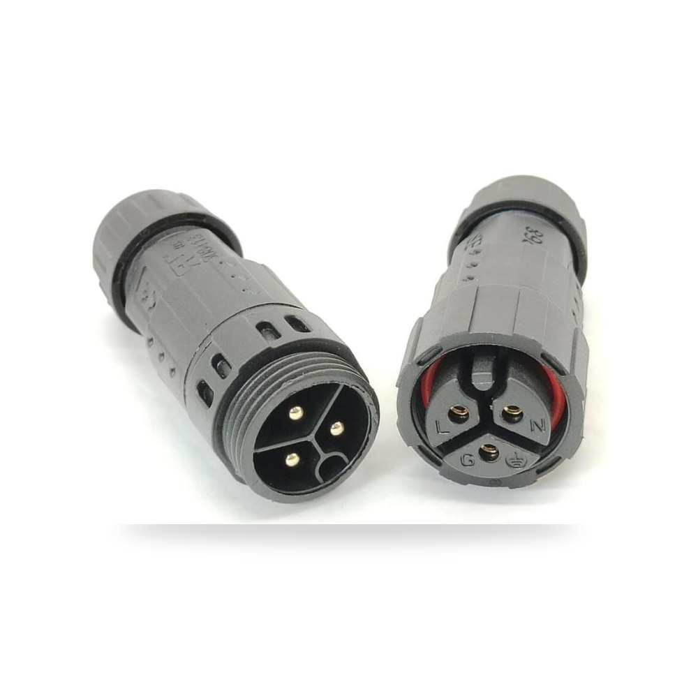 موصل مقاوم للماء M19 نوع لحام 3 دبابيس ذكر وانثى مع تصنيف سمولويل موديل IP68