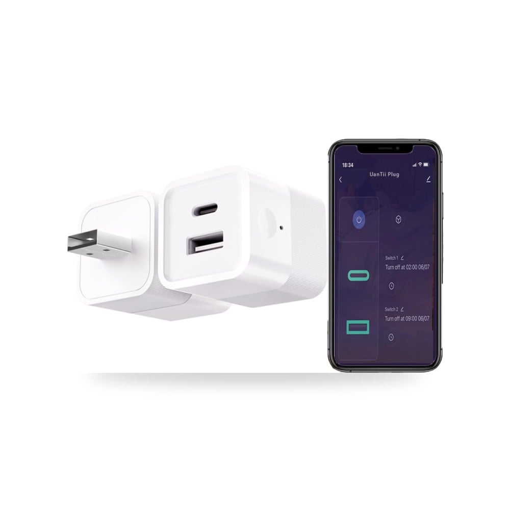وانتي قابس ذكي واي فاي صغير USB نوع C من تويا، تحكم عن طريق