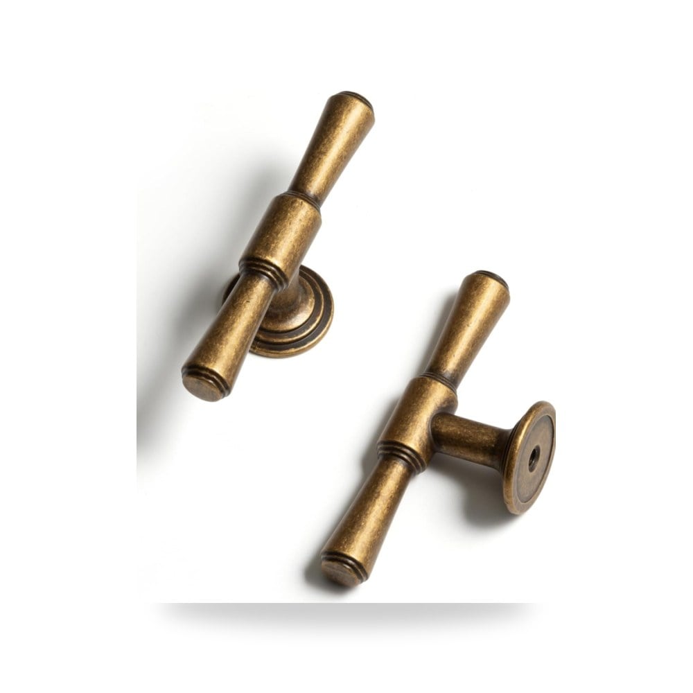 طقم مقابض سحب وخزائن فخمة من خشب زان طبيعي صلب للأبواب والأدراج ماركة Hardware Handles
