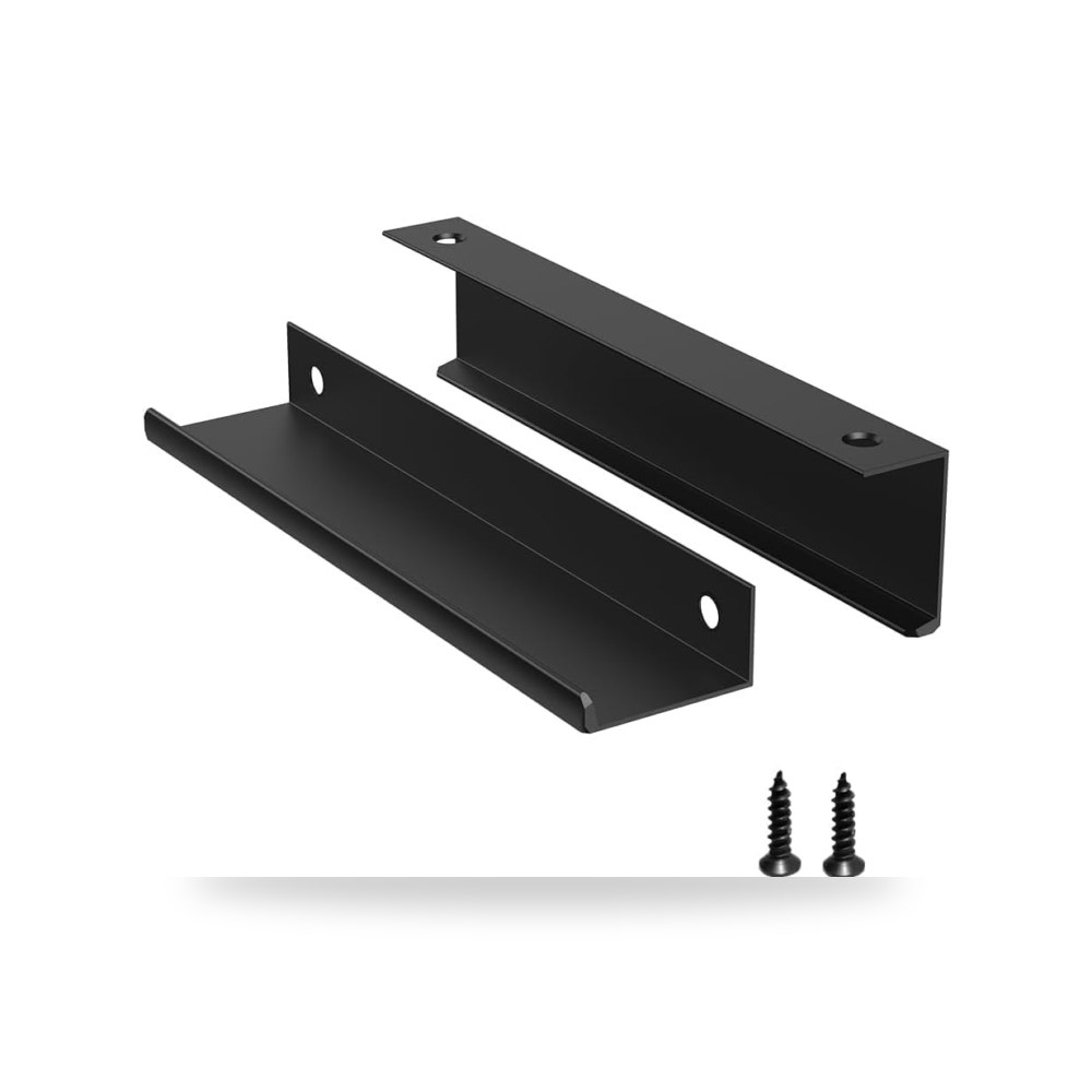 طقم مقابض وأزرار دواليب وخزائن المطبخ العصرية أسود مطفي فاخر (Matte Black) موديل B0FNX56MML