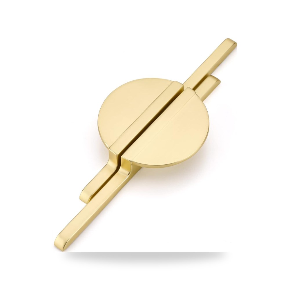 طقم مقابض وأزرار دواليب وخزائن المطبخ العصرية ذهبي مصقول فاخر (Brushed Gold) ريرجي - كود