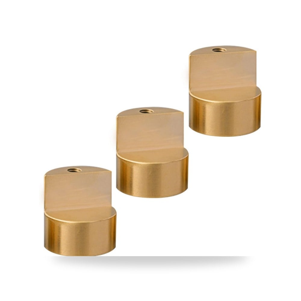 طقم مقابض وأزرار دواليب وخزائن المطبخ العصرية ذهبي مصقول فاخر (Brushed Gold) زد اتش دبليو