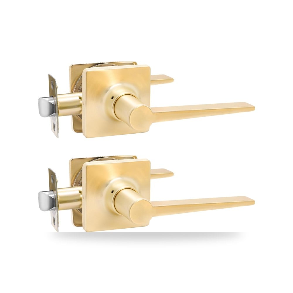 طقم مقابض وأزرار دواليب وخزائن المطبخ العصرية ذهبي مصقول فاخر (Brushed Gold) كارلستون