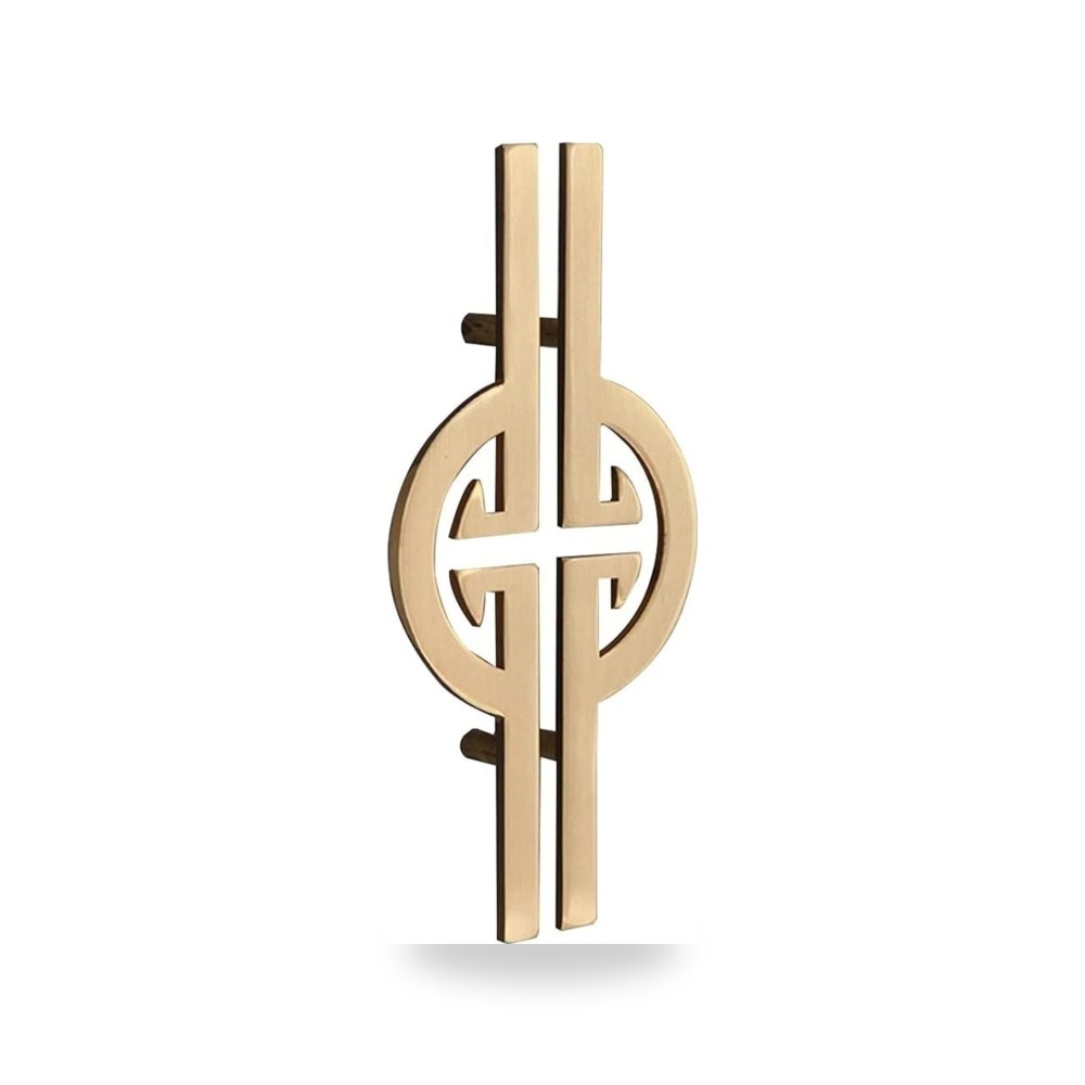 طقم مقابض وأزرار دواليب وخزائن المطبخ العصرية ذهبي مصقول فاخر (Brushed Gold) موديل B09X7CSSXL