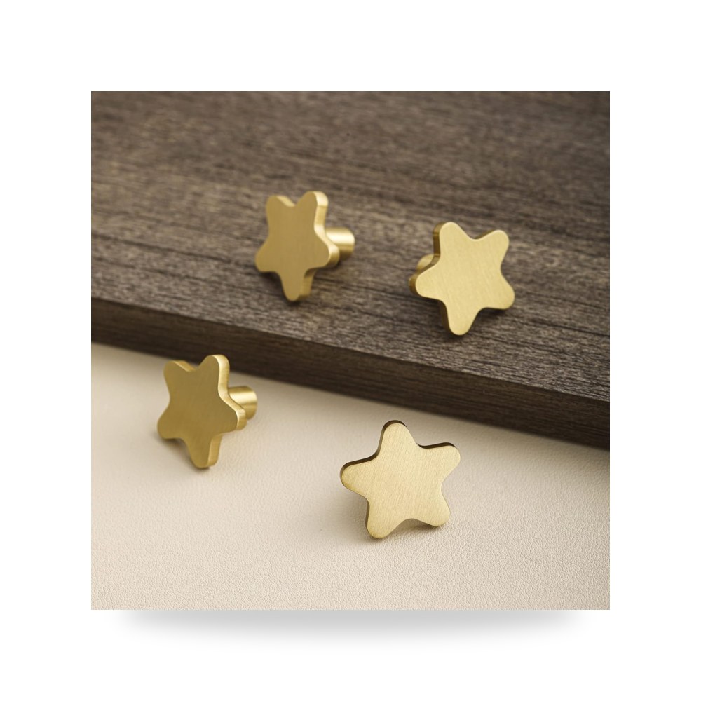 طقم مقابض وأزرار سحب للأدراج وتسريحات الأثاث ذهبي مصقول فاخر (Brushed Gold) موديل B0B94HJ8QG