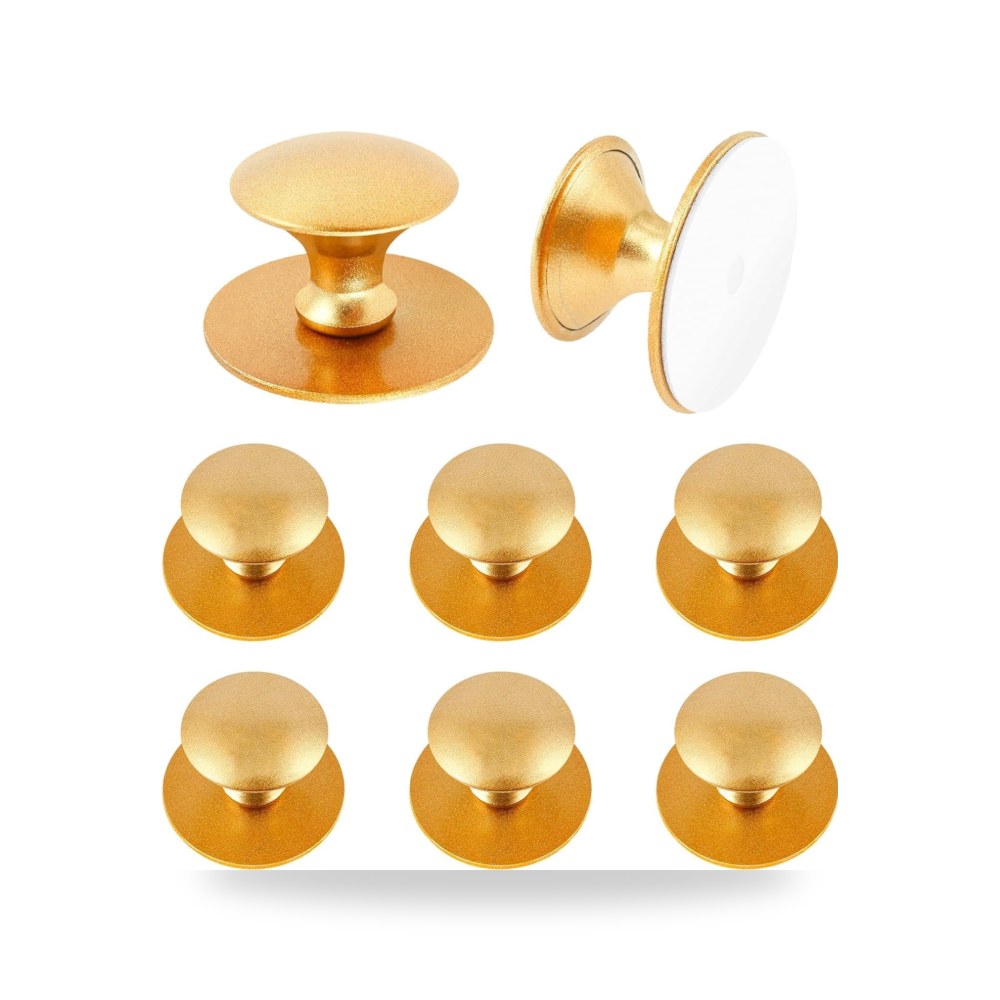 طقم مقابض وأزرار سحب للأدراج وتسريحات الأثاث ذهبي مصقول فاخر (Brushed Gold) موديل B0F132Y8FR