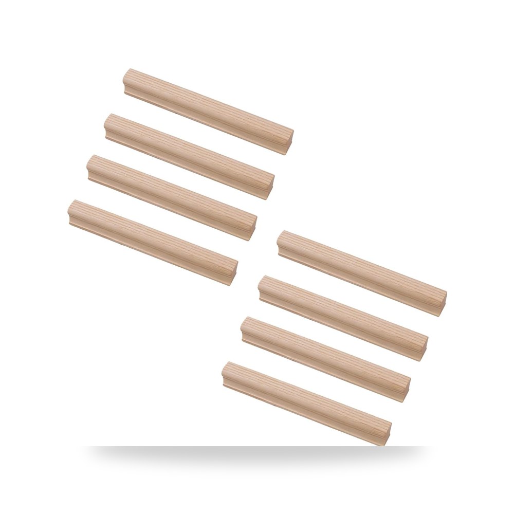 طقم مقابض سحب وخزائن فخمة من خشب زان طبيعي صلب للأبواب والأدراج ماركة Hardware Handles