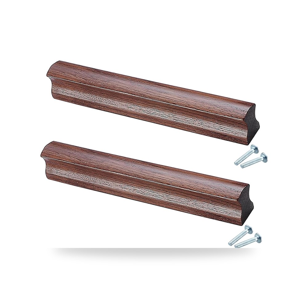 طقم مقابض سحب وخزائن فخمة من خشب زان طبيعي صلب للأبواب والأدراج ماركة Hardware Handles Pro
