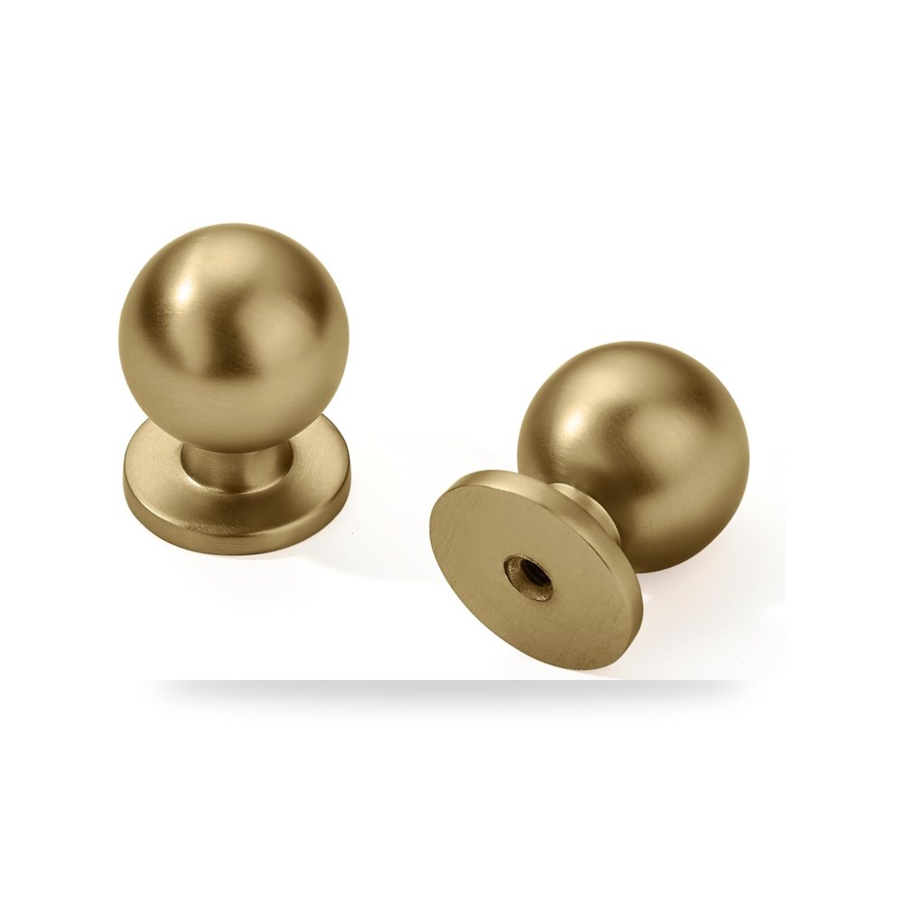 طقم مقابض وأزرار دواليب وخزائن المطبخ العصرية 6 قطع ذهبي مصقول فاخر (Brushed Gold) موديل B0C3D31MJM