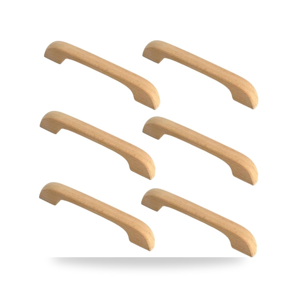 طقم مقابض سحب وخزائن فخمة من خشب زان طبيعي صلب للأبواب والأدراج ماركة Hardware Handles
