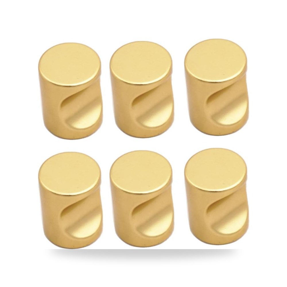 طقم مقابض وأزرار دواليب وخزائن المطبخ العصرية ذهبي مصقول فاخر (Brushed Gold) بوزونلي - كود