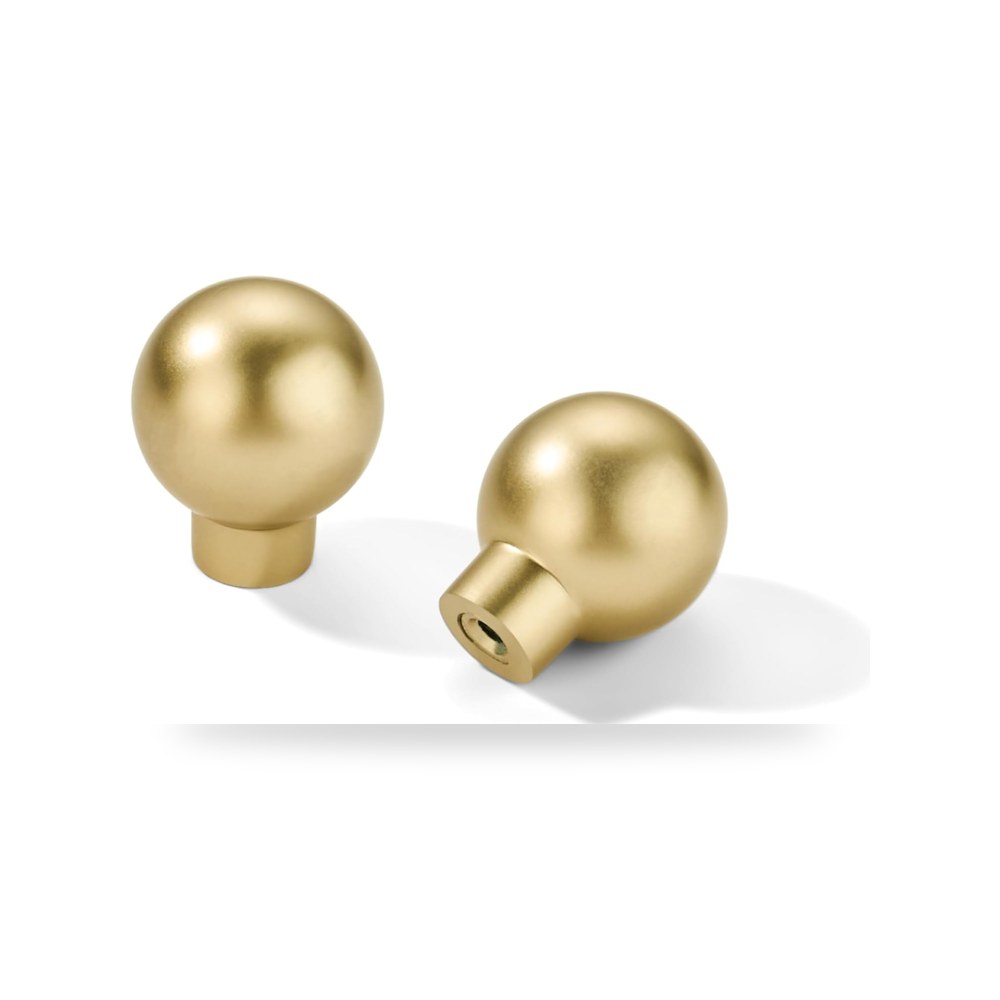 طقم مقابض وأزرار دواليب وخزائن المطبخ العصرية 10 قطع ذهبي مصقول فاخر (Brushed Gold)
