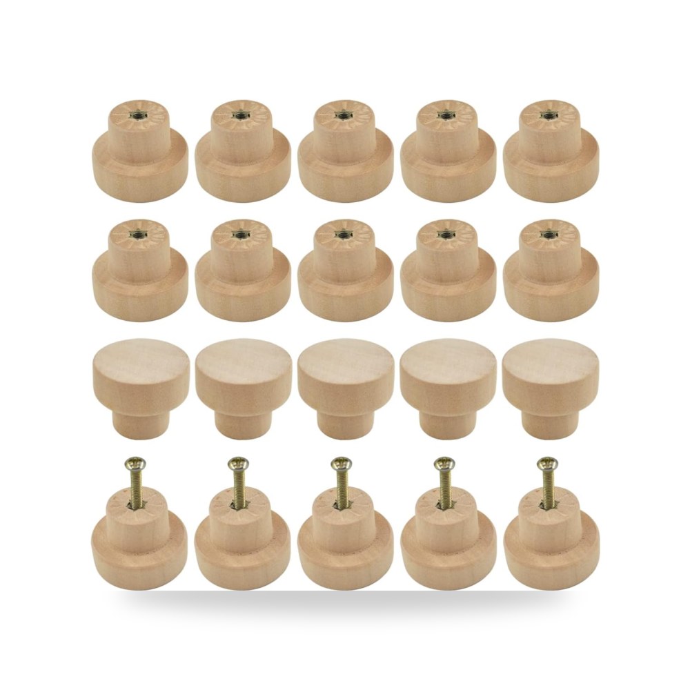 طقم مقابض سحب وخزائن فخمة من خشب زان طبيعي صلب للأبواب والأدراج ماركة Hardware Handles
