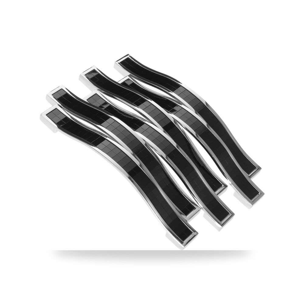 طقم مقابض وأزرار سحب للأدراج وتسريحات الأثاث 6 قطع تشطيب ميتاليك معالج ضد التآكل اتش اف