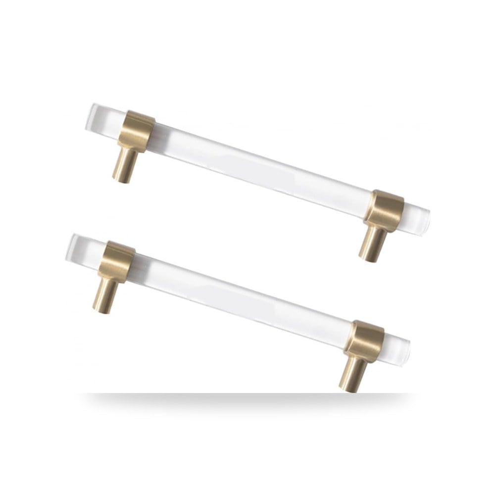 طقم مقابض وأزرار سحب للأدراج وتسريحات الأثاث ذهبي مصقول فاخر (Brushed Gold) موديل B0FDQCKJS7