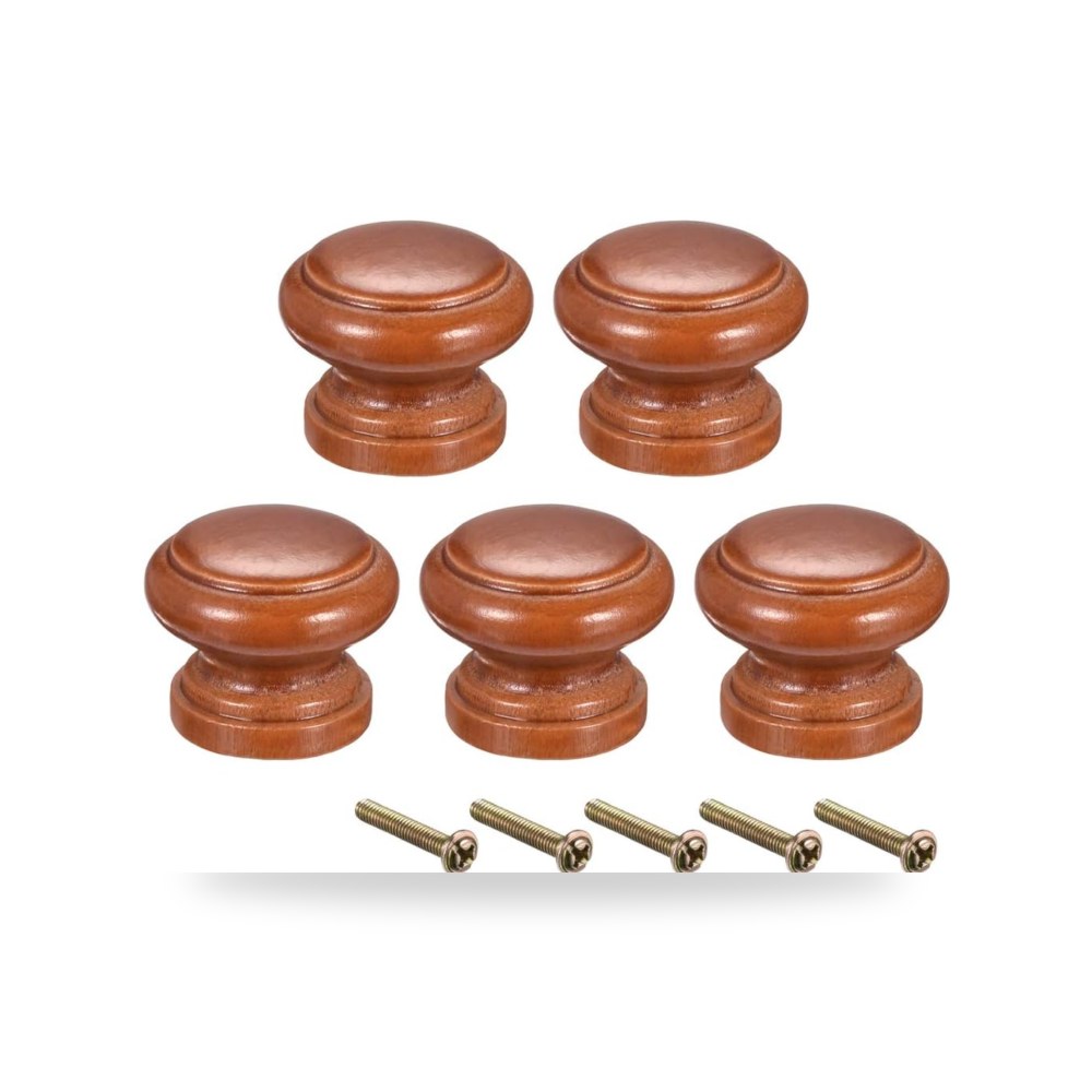 طقم مقابض سحب وخزائن فخمة من خشب زان طبيعي صلب للأبواب والأدراج ماركة Hardware Handles Pro