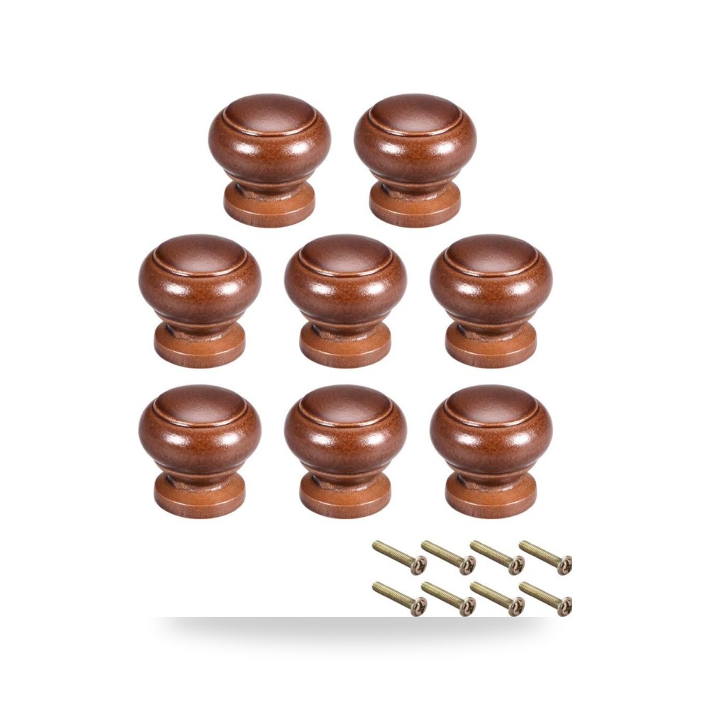 طقم مقابض سحب وخزائن فخمة من خشب زان طبيعي صلب للأبواب والأدراج ماركة Hardware Handles