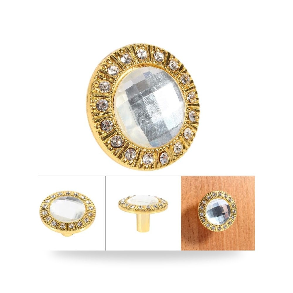 طقم مقابض وأزرار سحب للأدراج وتسريحات الأثاث ذهبي مصقول فاخر (Brushed Gold) موديل B0H4TN9TMD