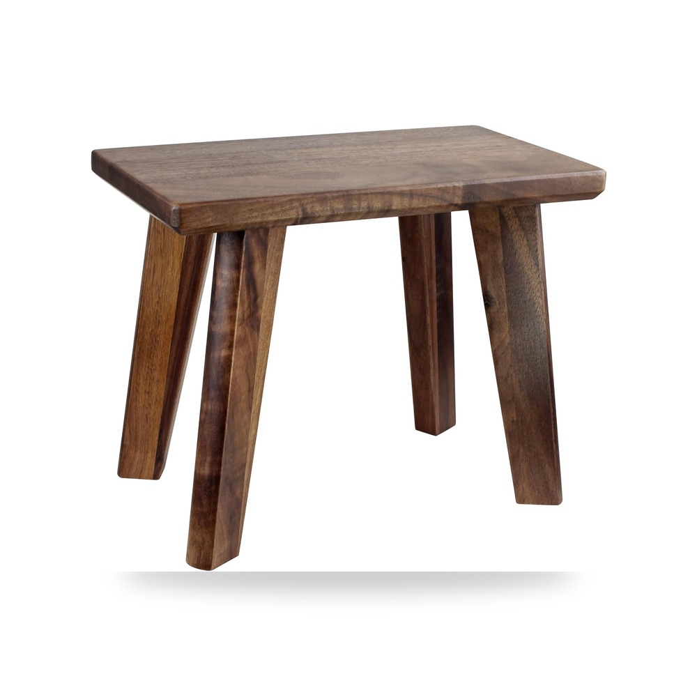 مقعد وكرسي خشبي متعدد الاستخدامات بلمسة خشب الجوز الطبيعي ماركة Craft Walnut Furniture