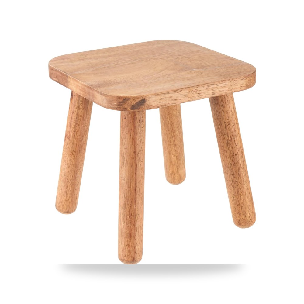 مقعد وكرسي خشبي متعدد الاستخدامات بلمسة خشب الجوز الطبيعي ماركة Craft Walnut Furniture