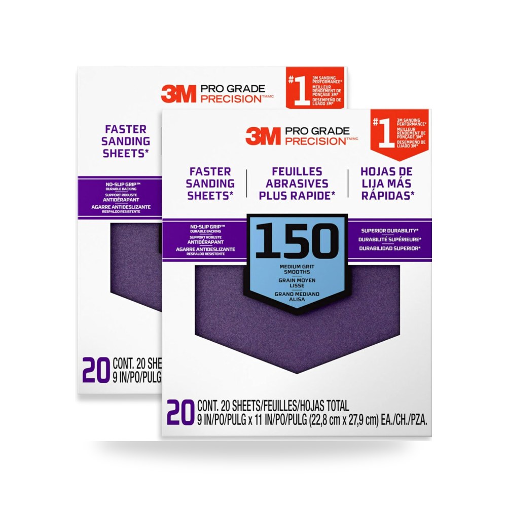 3M ورق صنفرة متطور، 20 قطعة، 150 حبيبة، دقة