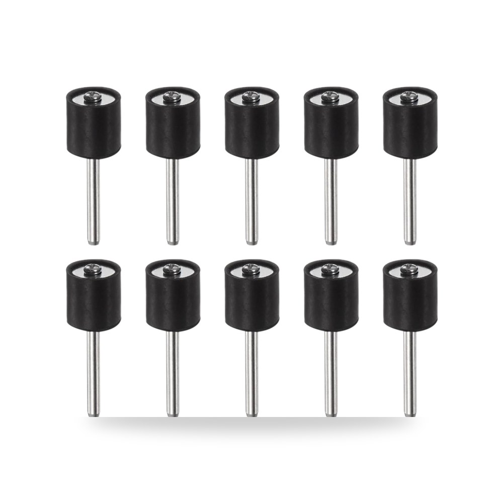 جيني 10 قطع 1 - 2 انش اسطوانات صنفرة مطاطية 0.12 انش حامل