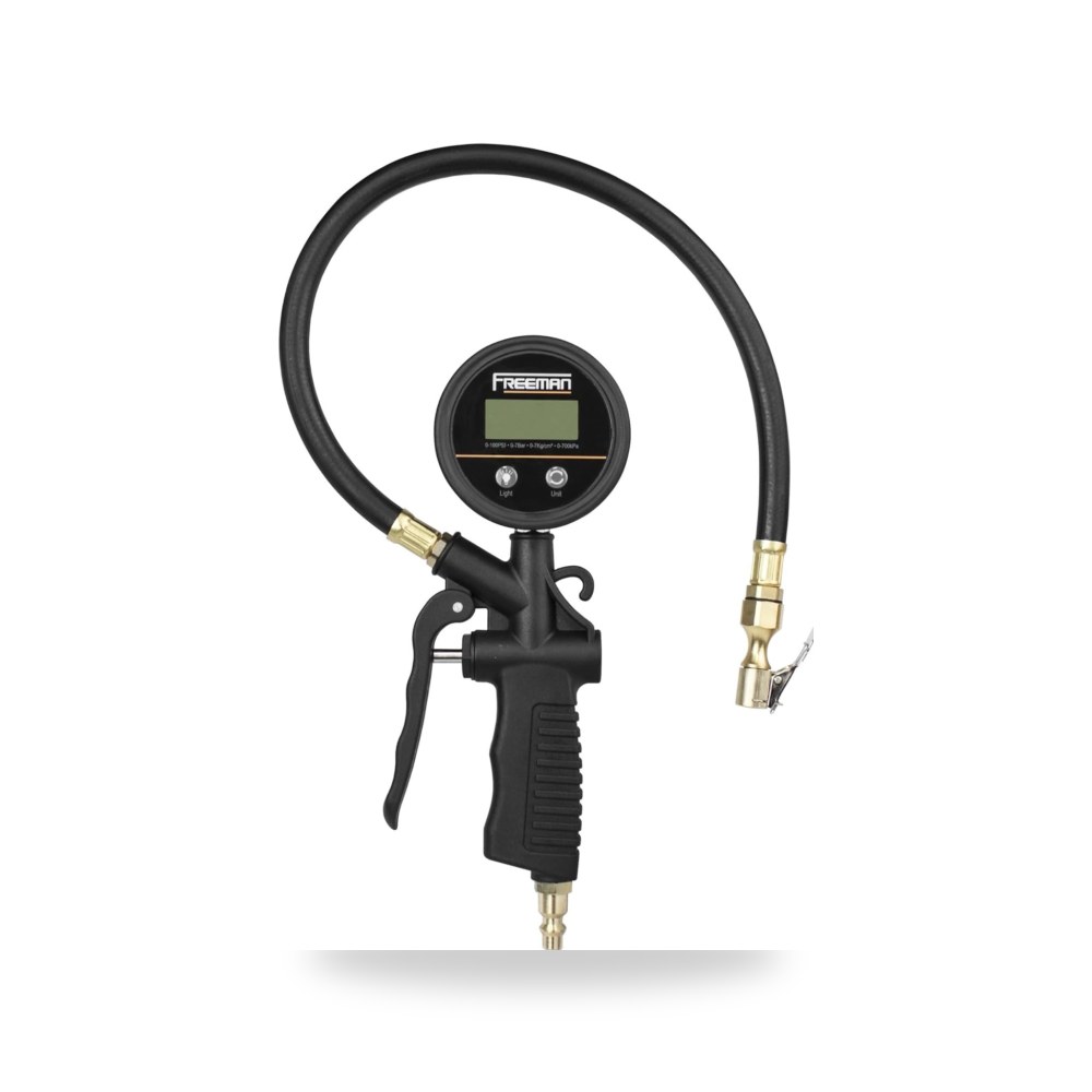 فري مان منفاخ اطارات رقمي مركب مع مقياس ضغط LCD FS1DTI