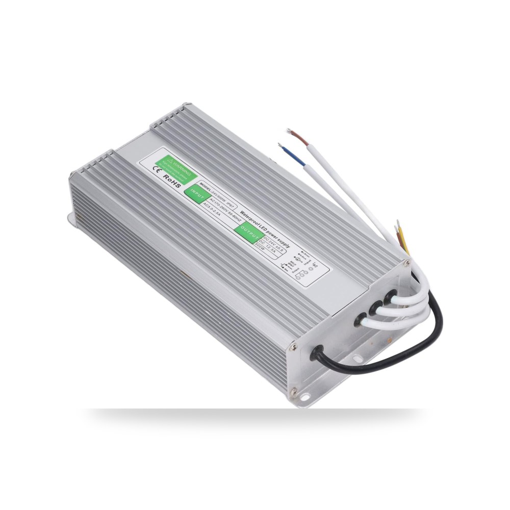 محول امداد طاقة 300 واط LED لشرائط اضاءة LED