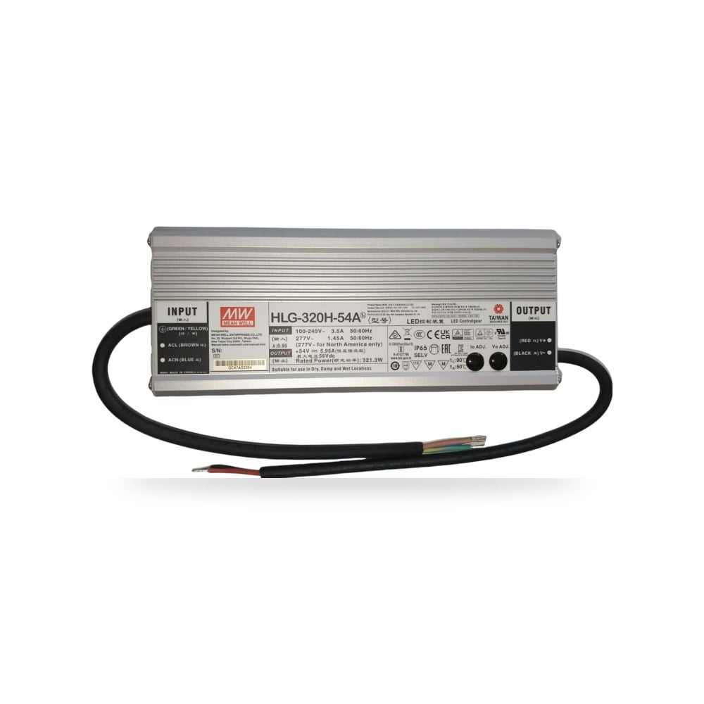 مشغل LED صناعي HLG-320H-54A من درابيمانيا، 54 فولت 5.95