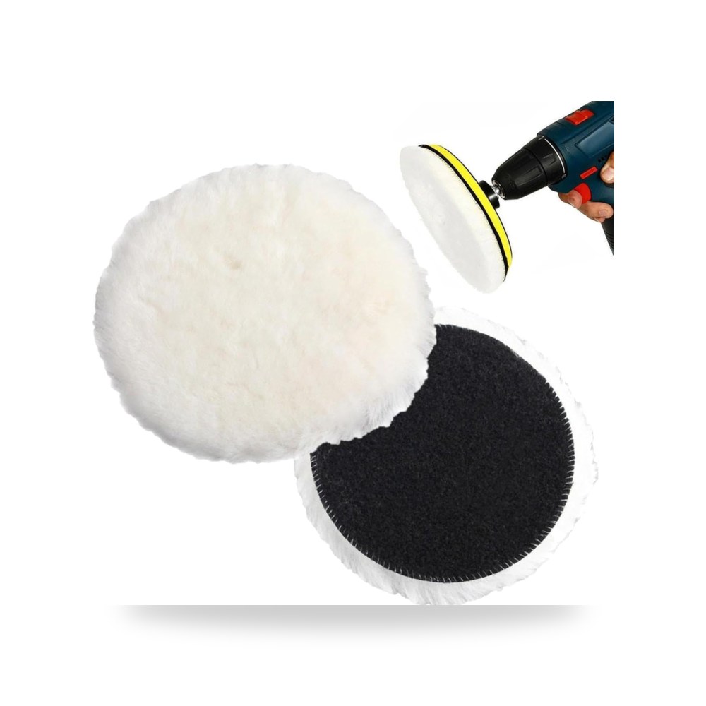 قرص سيارة | مجموعة قرص لباد الصوف، وسادات تلميع